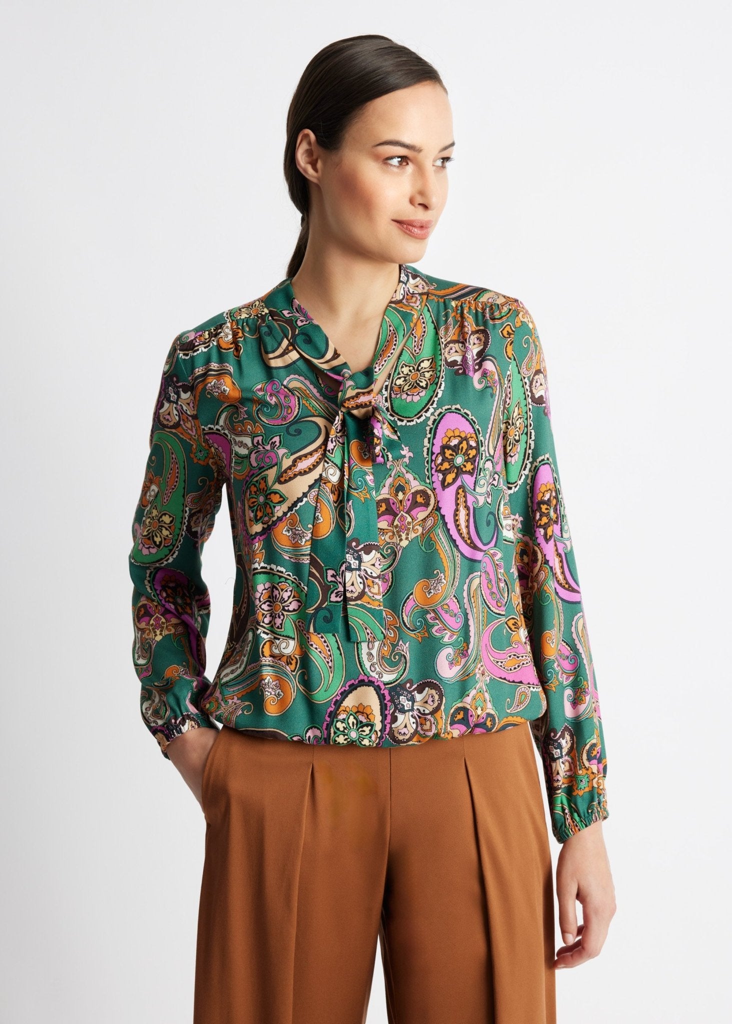 Legere Bluse VYBLUSA aus 100 % Viskose - FOX'S-Fashion