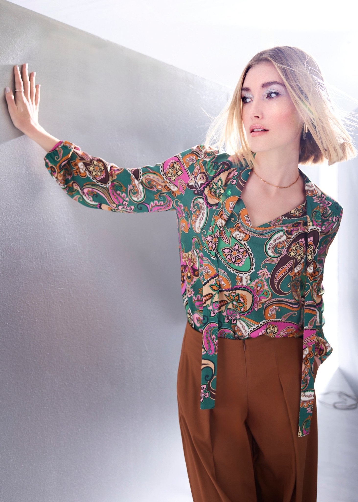 Legere Bluse VYBLUSA aus 100 % Viskose - FOX'S-Fashion