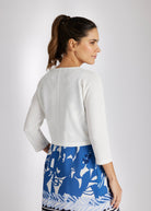 Bolero HOLLYWOOD zum Binden mit langen Ärmeln in  Weiß