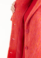 Knielanger Mantel PURAMANI mit Revers und Knopfleiste in Rot