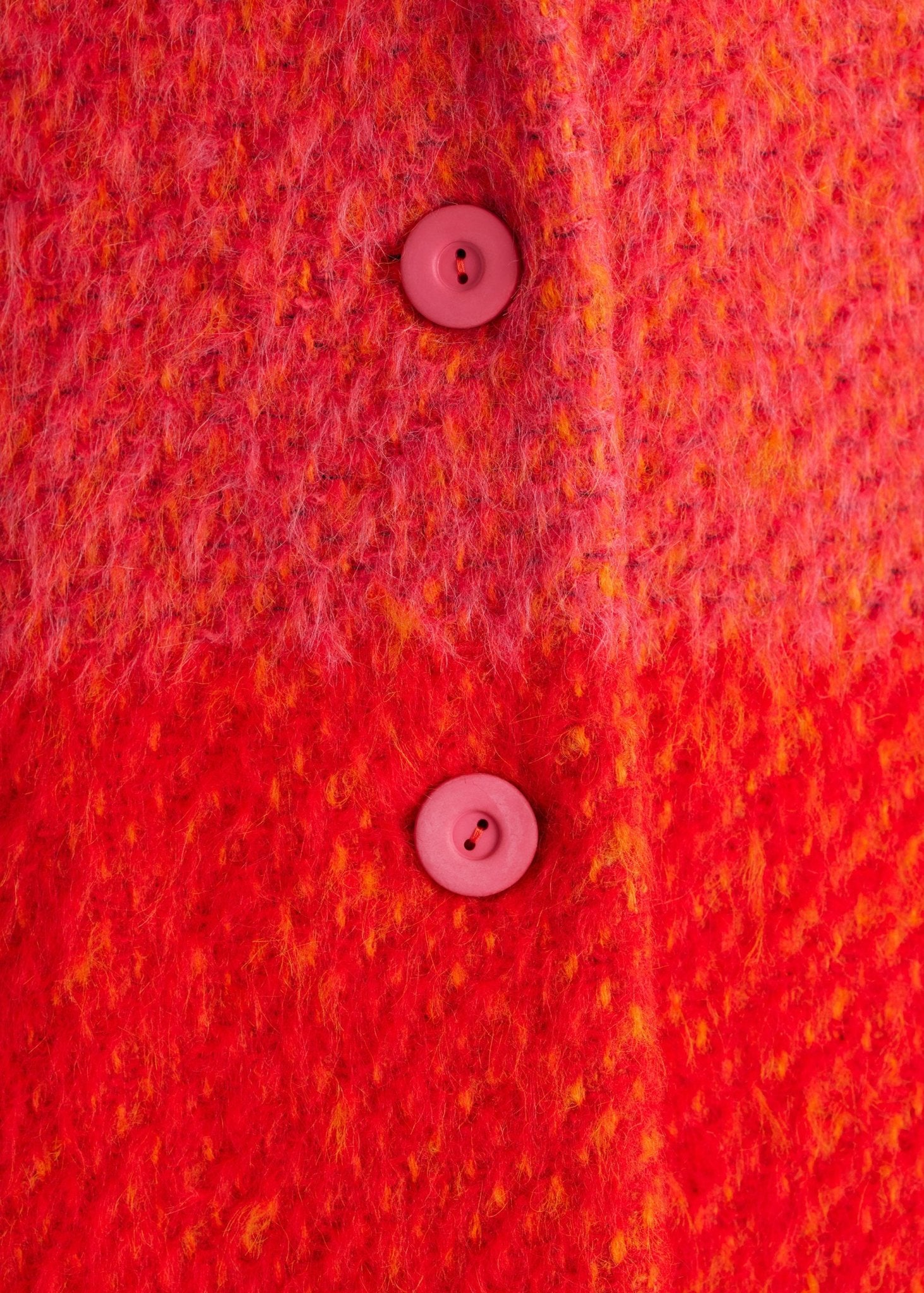 Knielanger Mantel PURAMANI mit Revers und Knopfleiste in Rot