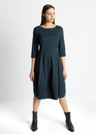 Midi-Kleid JAROBO aus Viskose-Mix mit leichter O-Form - FOX'S-Fashion
