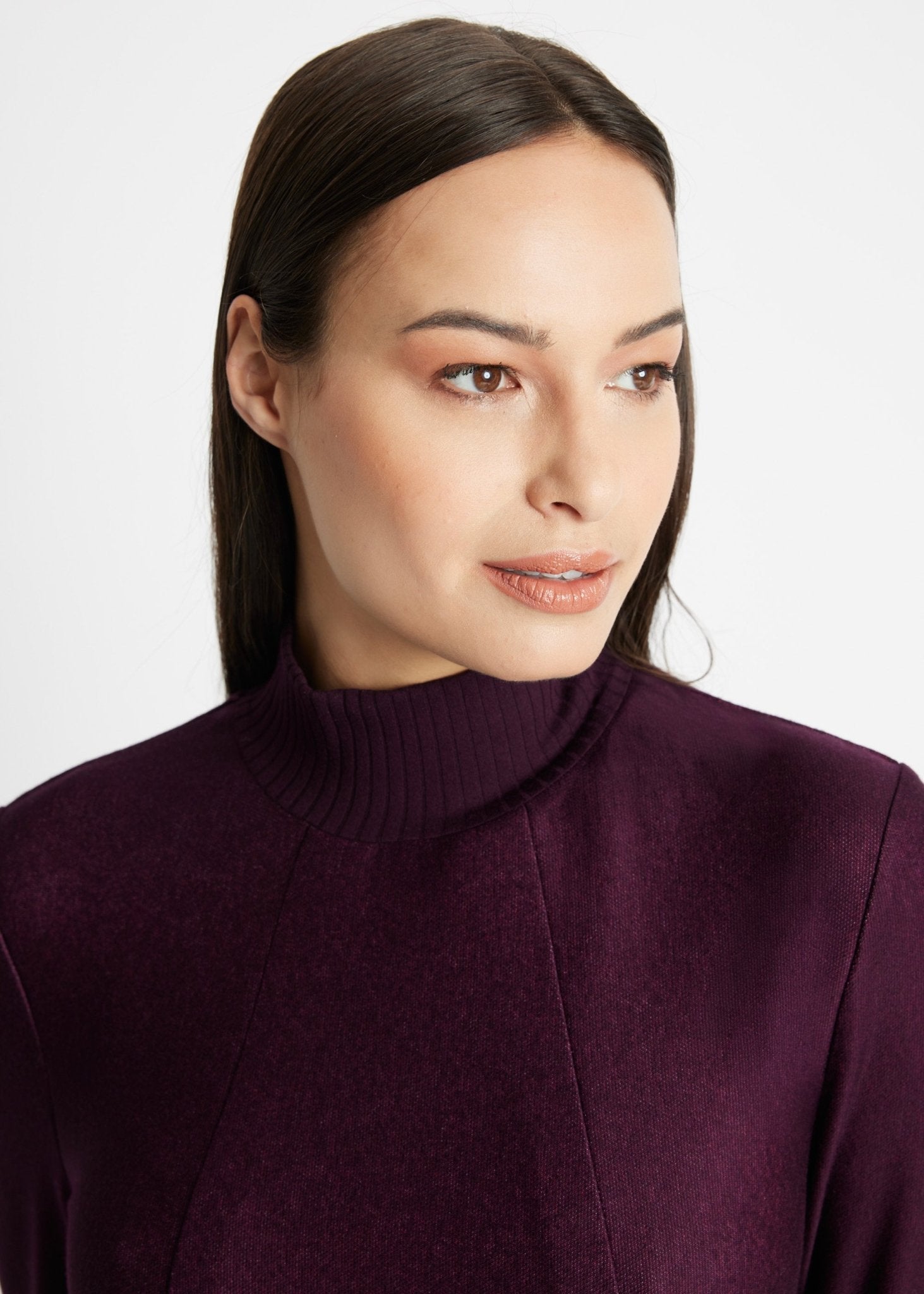 Midi-Kleid YIQUINA aus Feinstrickjersey in A-Linie - FOX'S-Fashion
