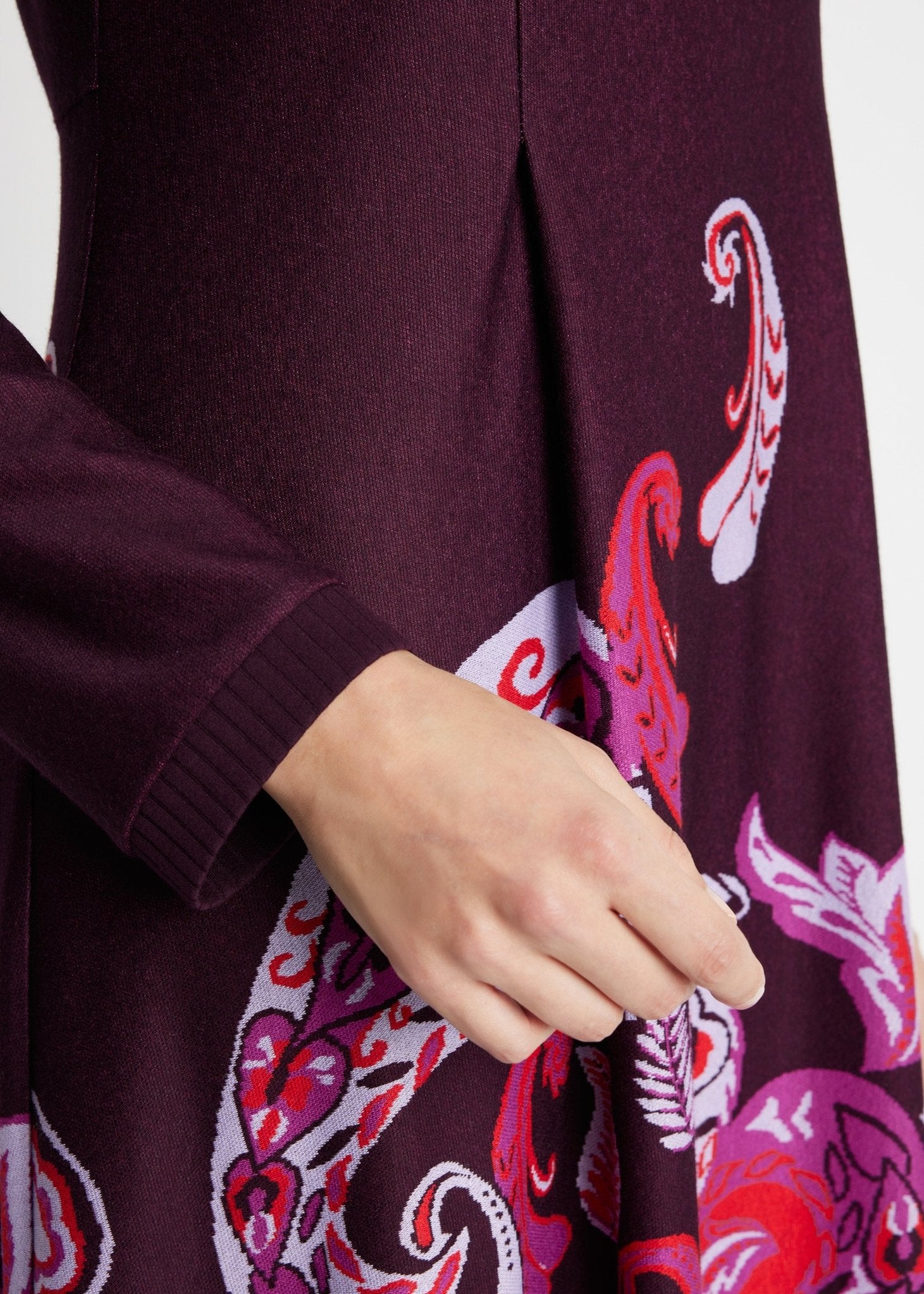 Midi-Kleid YIQUINA aus Feinstrickjersey in A-Linie - FOX'S-Fashion