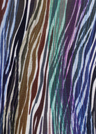 Pullover APULO mit U-Boot-Ausschnitt, langen Armen und mehrfarbigem Muster in Blau- und Violetttönen