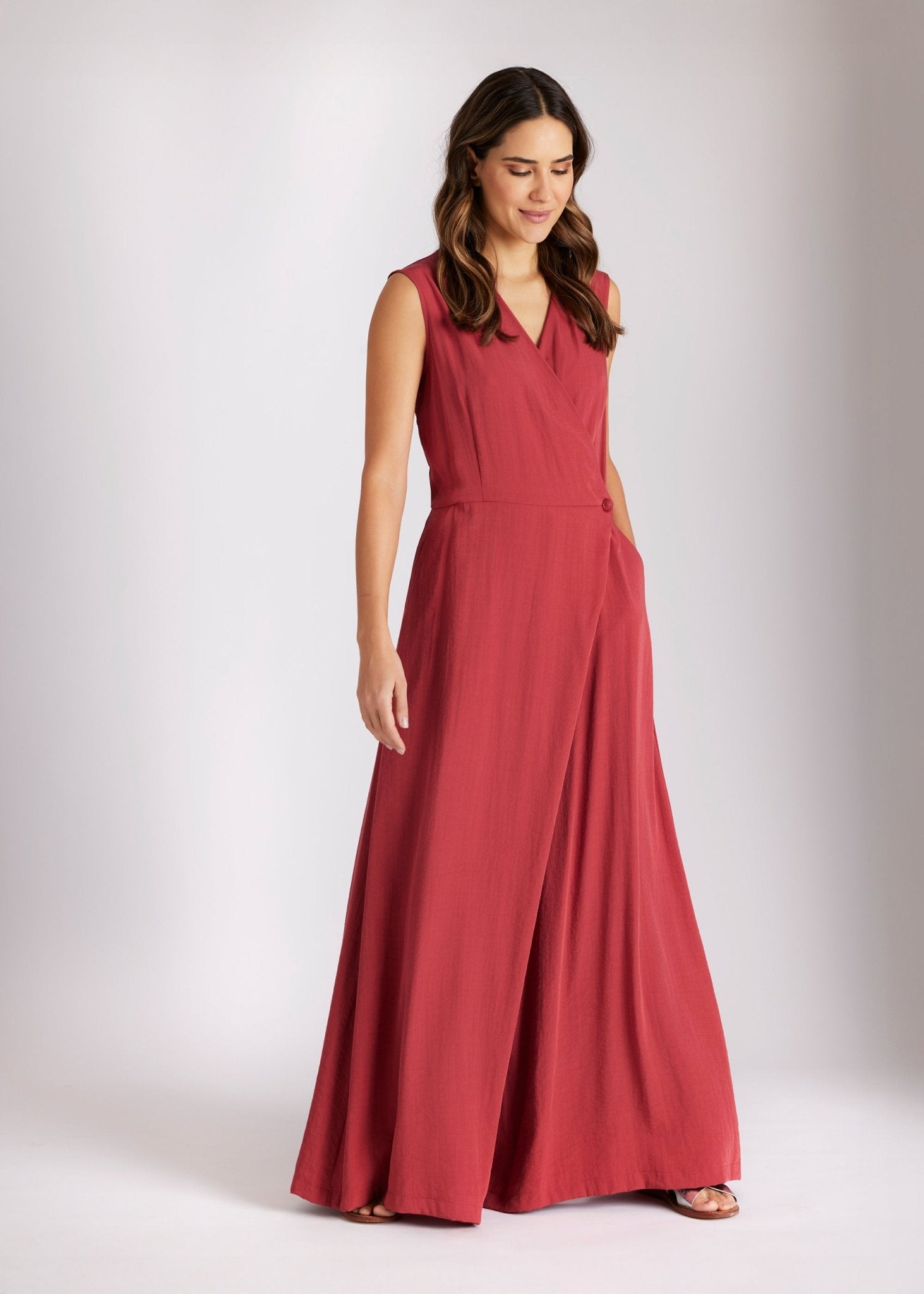 Taillierter Jumpsuit REMSUI aus Rayon mit weitem Bein - FOX'S - Fashion