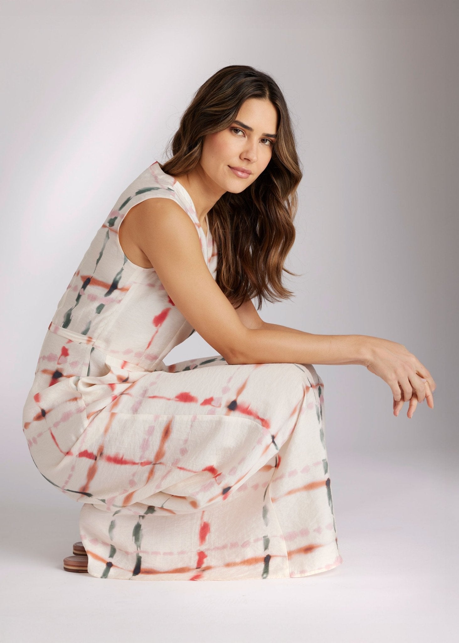 Taillierter Jumpsuit XYMPA aus Viskose mit weitem Bein - FOX'S - Fashion