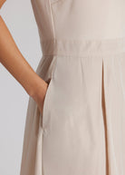 Tailliertes Kleid SEDEBIA im Patch aus Viskosejersey und Taft - FOX'S - Fashion