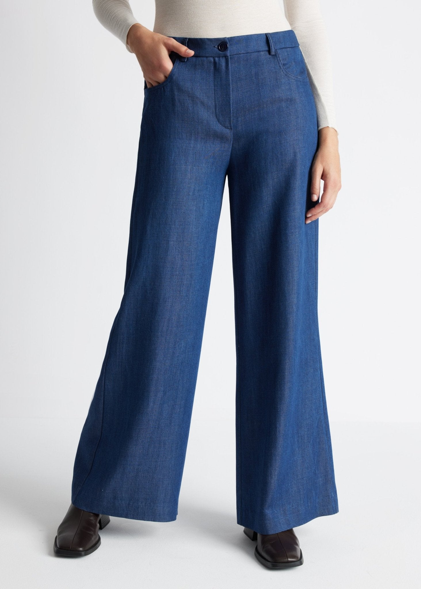 Weite Hose NAJEANS aus 100 % Lyocell - FOX'S-Fashion