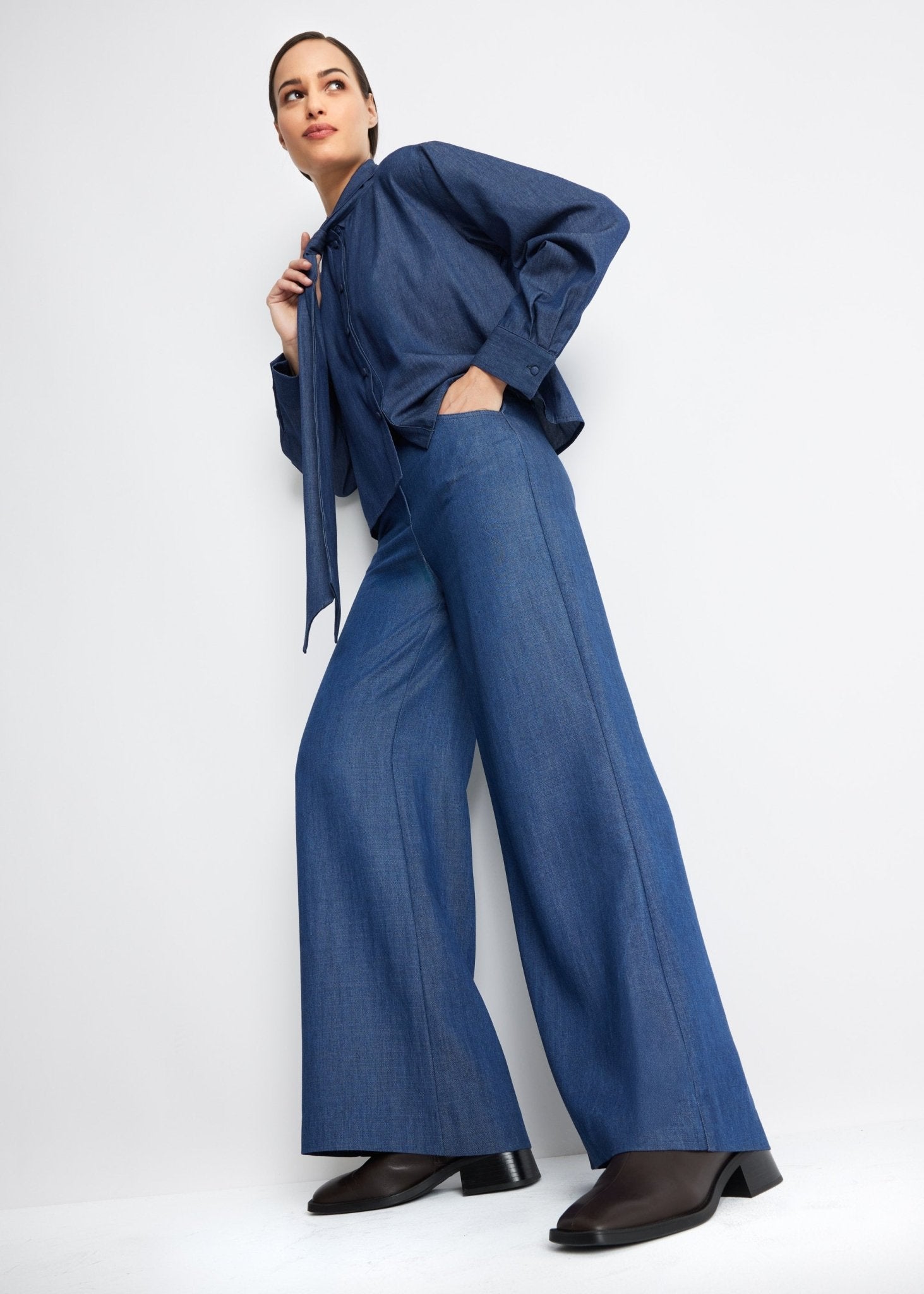 Weite Hose NAJEANS aus 100 % Lyocell - FOX'S-Fashion