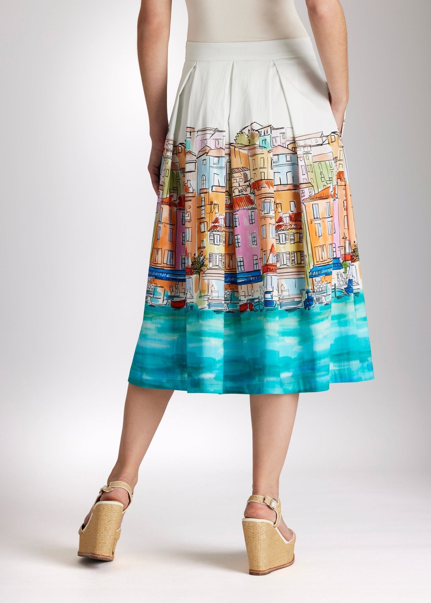 Weiter Rock FIPERO aus Bio - Baumwolle in Wadenlänge - FOX'S - Fashion