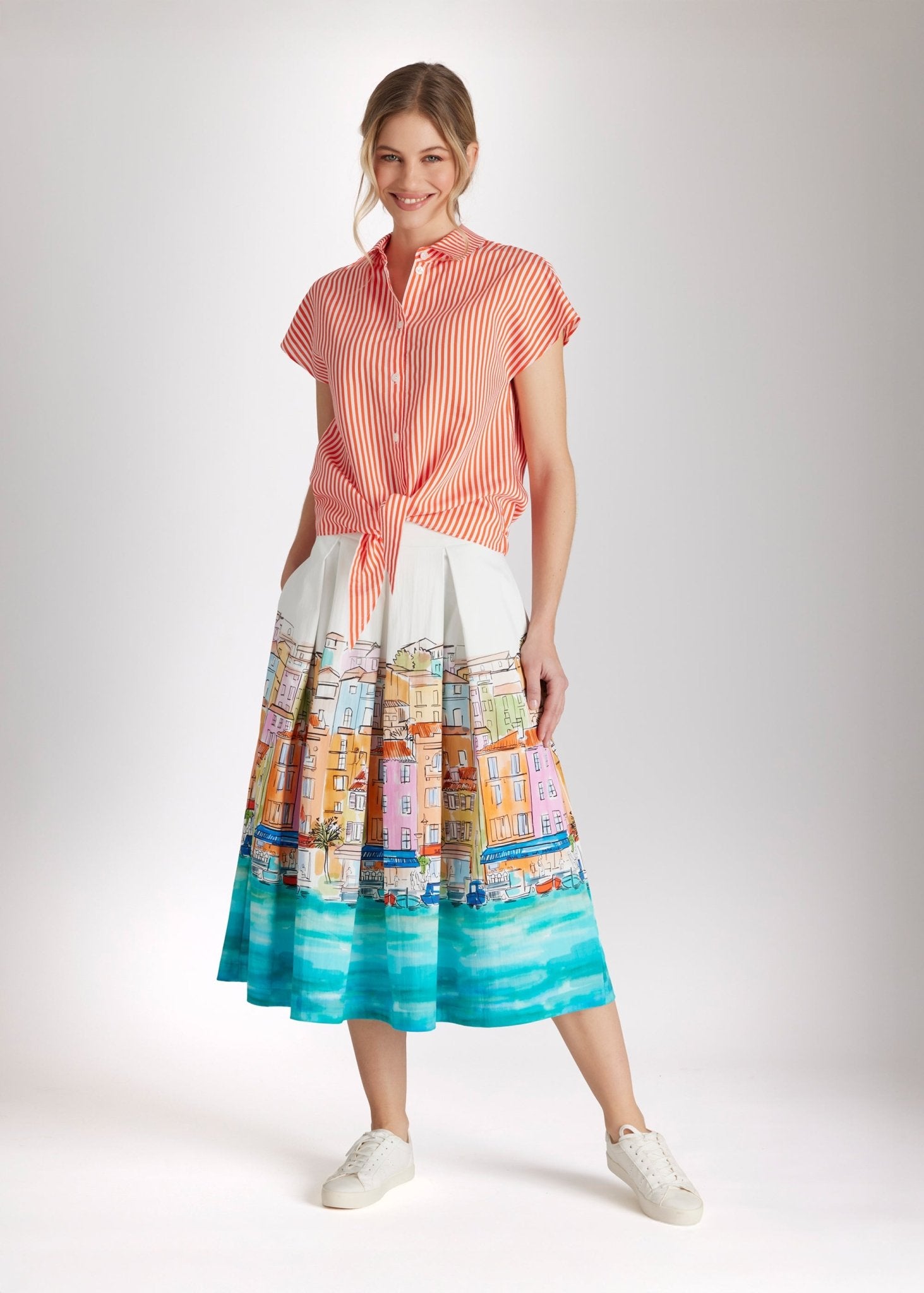 Weiter Rock FIPERO aus Bio - Baumwolle in Wadenlänge - FOX'S - Fashion